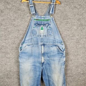 Liberty Overalls Mens Blue Denim Bib Overalls Size 44x32 Workwear